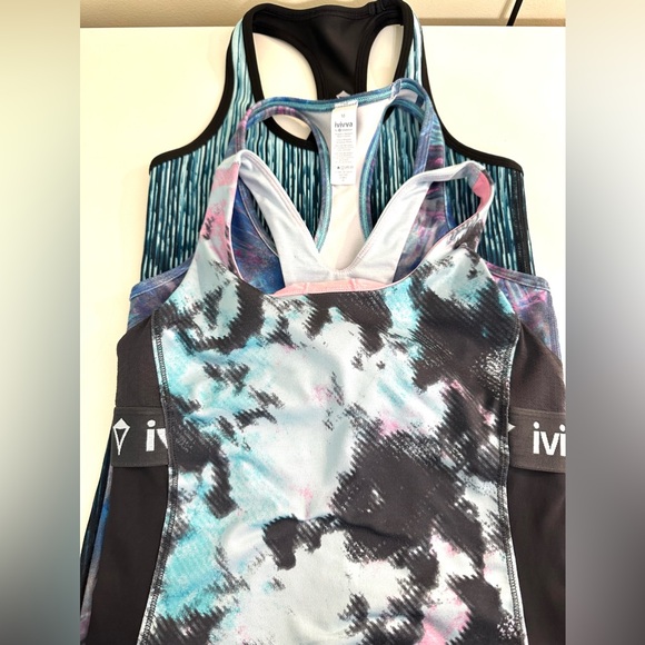 3 IVIVVA by LULULEMON Tank Tops Bundle Girls Racerback Keep Ur Cool Reversible - Picture 2 of 16